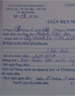 Biên nhận hồ sơ làm con dấu